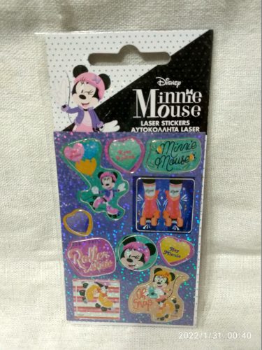 Disney Minnie hologramos matrica szett, új (d4)