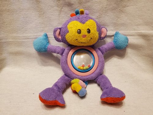 Babaplüss csörgő majom (D3)
