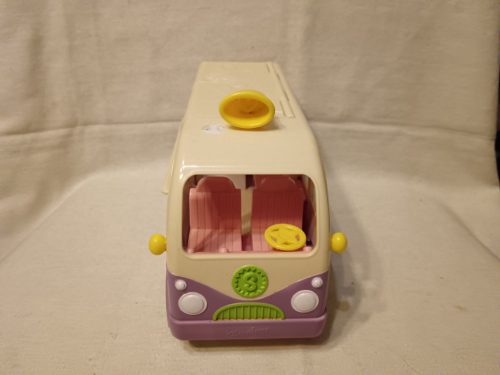 Shopkins Food Truck jármű 4 figurával – használt, jó állapotban, 25×14 cm (G3)