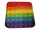 Szivárvány pop it stresszoldó játék, 13×13 cm – jó állapotú (B5)