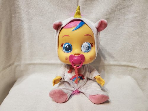 Cry Babies baba unikornis jelmezben – használt állapotú (30 cm) (d2)