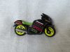 Playmobil versenymotor fekete-zöld dizájnnal – használt, 10 cm (G1) 