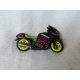 Playmobil versenymotor fekete-zöld dizájnnal – használt, 10 cm (G1) 