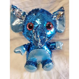   Shimmeez Simiflitter elefánt plüssfigura, 22 cm – használt, jó állapotban (OP1)