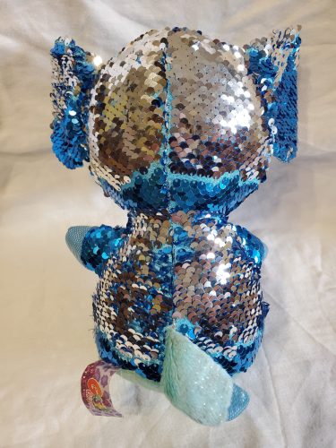 Shimmeez Simiflitter elefánt plüssfigura, 22 cm – használt, jó állapotban (OP1)