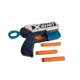   X-Shot szivacslövő pisztoly 3 lövedékkel – jó állapotú (18 cm) (A3)