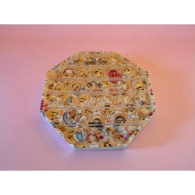   Emoji mintás nyolcszögletű pop it játék, 13 cm – használt, jó állapotban (G2) 