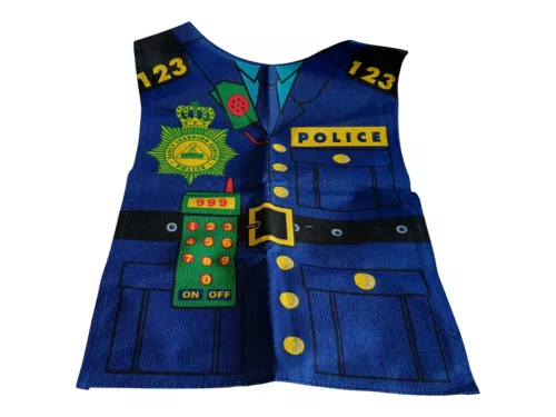 ELC Police rendőr jelmez- és szerepjáték szett 4-7 éves korra hordozható táskában – használtabb állapotú (C5)