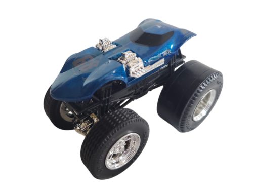 Kék monster truck kisautó – használt, újszerű állapotban, 9 cm (D3)