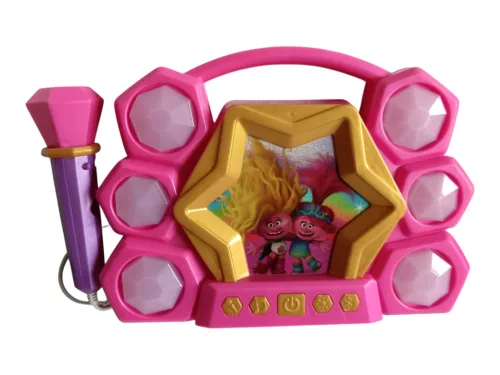 Trollok BoomBox Bluetooth hangszóró + karaoke mikrofon 28 cm – használt, jó állapotban (C4)
