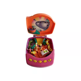   Bluebird Polly Pocket CD Player retró miniatűr játékszett 3 figurával (1998) 13 cm – jó állapotú hibás elemes funkcióval (D6)