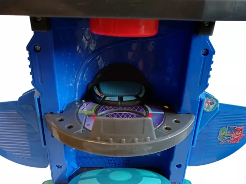 PJ Masks Pizsihősök Mission Control HQ háromszintes főhadiszállás 2 figurával, 36x32 cm – jó állapotú (D3)