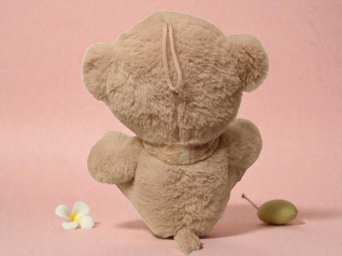 Rózsaszín plüss maci, 24 cm – használt, újszerű állapotban (C7)