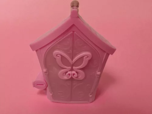 Pixie Flitzies tündér baba házikóban, 12 - 18 cm – használt, újszerű állapotban (C5)