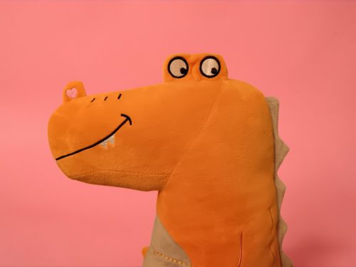 Mosolygós dinoszaurusz plüssfigura, 44 cm – használt, újszerű állapotban (4)