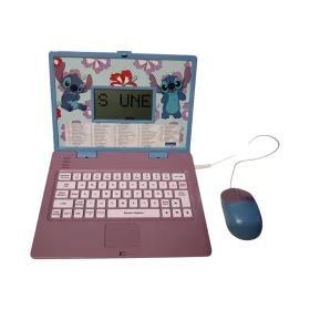   Lexibook Disney Stitch kétnyelvű oktató laptop egérrel, 60+ játékmóddal – angol–francia, 24 cm – jó állapotú (C2)