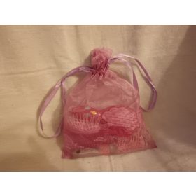   Gyerek fésűcsomag rózsaszín tasakban – használt, jó állapotban (G4)