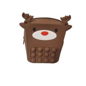   Rénszarvas mintás pop it táska – használt újszerű állapotú (12×9 cm) (b5)