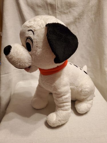 Disney 101 kiskutya plüss dalmata, 32 cm – használt, javítandó varrással (b2)