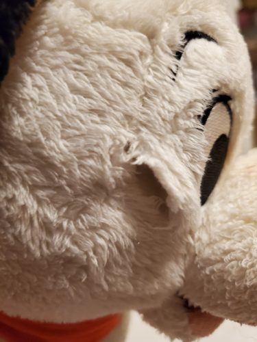 Disney 101 kiskutya plüss dalmata, 32 cm – használt, javítandó varrással (b2)