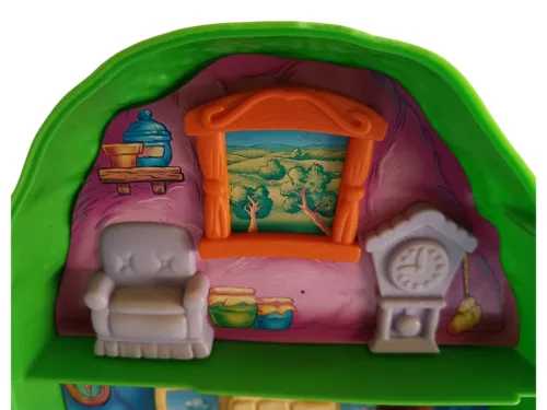 Disney Micimackó (Winnie the Pooh) Mr. Sanders kinyitható faház 2 figurával (1992) – hiányos, retró (D6)