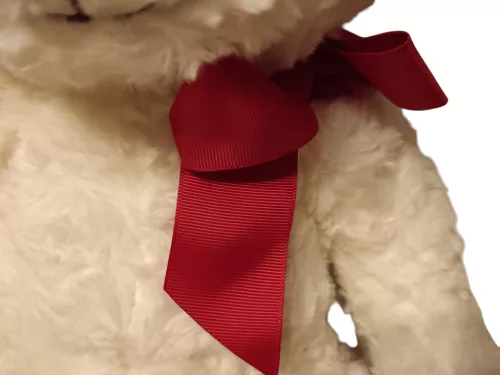 Fehér maci plüssfigura 40 cm – újszerű (B3)