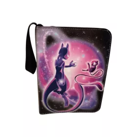  Pokémon Mewtwo és Mew mintás kártyatartó album, 24 cm - újszerű (A7)