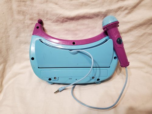 Jégvarázs mikrofonos zenelejátszó – használt, hiányos, működőképes (23 cm) (OP2)