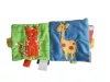 Állatos textil babakönyv rögzítő karikával, 11 cm – újszerű (d3)