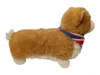 Corgi kutya plüssfigura brit zászlós kendővel 25 cm – használt, újszerű állapotú (E5)
