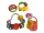 Bright Starts és Fisher-Price prémium bébi rágóka és csörgő csomag - jó állapotú (A5)