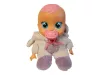 Cry Babies interaktív világító baba nyuszis ruhában, cumival, 32 cm – jó állapotú (C2)