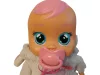 Cry Babies interaktív világító baba nyuszis ruhában, cumival, 32 cm – jó állapotú (C2)
