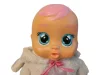 Cry Babies interaktív világító baba nyuszis ruhában, cumival, 32 cm – jó állapotú (C2)