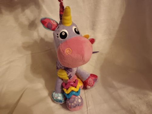 Szamár bébijáték Playgro, 26 cm – használt, jó állapotban (G4)