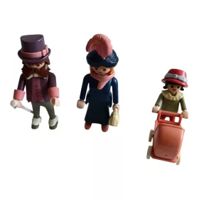   Vintage Playmobil 5507 – Viktoriánus család 3 figurás szett (Série Rose 1900 / Nosztalgia) - gyüjtői ritkaság, újszerű (F1)