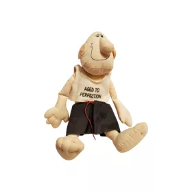   Vicces öregúr plüssfigura, 27 cm – használt, jó állapotban (c3)