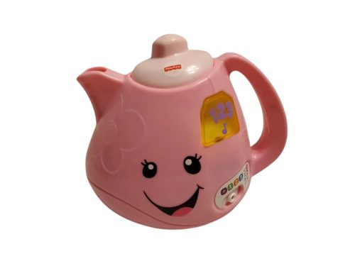 Használt újszerű  állapotú angol nyelvű Fisher Price zenélő teáskanna (c2)