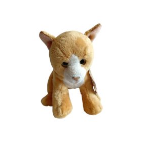 Cica nyávogó plüssfigura – 14 cm, újszerű (D1)