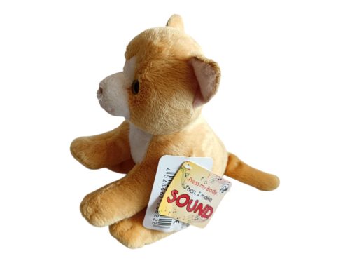 Cica nyávogó plüssfigura – 14 cm, újszerű (D1)