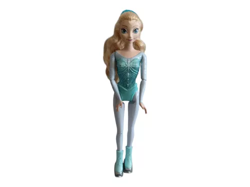 Elza  (Jégvarázs meséből) korcsolyával 30 cm - jó állapotú (H1)