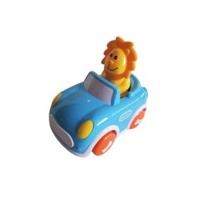   Oroszlános kisautó babáknak – használt, jó állapotban, 12 cm (D3)