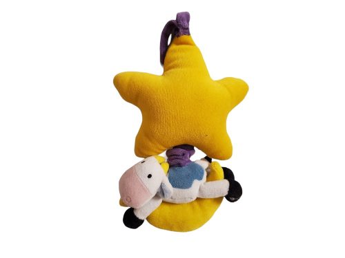 Használt jó állapotú kiságyra akasztható plüss zenélő csillag (C4)