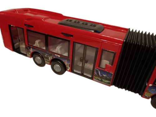 Városi csuklós játékbusz, 45 cm – jó állapotú, hiányos (B5)