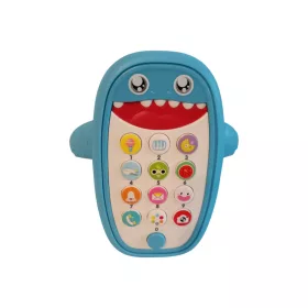   Interaktív kék cápás bébi okostelefon, 14 cm - újszerű (D3)