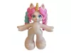 Jelli Crush Gummi Sours nyújtható és nyomkodható unikornis figura ruha nélkül, 14 cm - jó állapotú (D3)