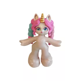   Jelli Crush Gummi Sours nyújtható és nyomkodható unikornis figura ruha nélkül, 14 cm - jó állapotú (D3)