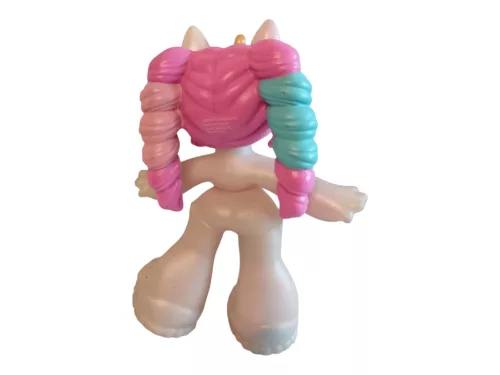 Jelli Crush Gummi Sours nyújtható és nyomkodható unikornis figura ruha nélkül, 14 cm - jó állapotú (D3)