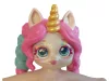 Jelli Crush Gummi Sours nyújtható és nyomkodható unikornis figura ruha nélkül, 14 cm - jó állapotú (D3)