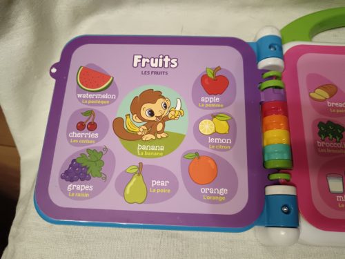 LeapFrog 100 Words Book interaktív tanulókönyv – 23×23 cm – használt, jó állapotban (C6)